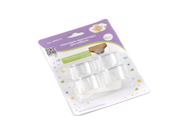 НАБОР НАКЛАДОК ЗАЩИТНЫХ пвх для мебели 4 шт. 4*2 см (арт. MS45-22, код 763971)