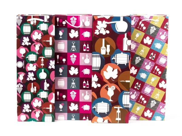 ПАКЕТ ПОДАРОЧНЫЙ ДЛЯ БУТЫЛКИ бумажный 12,5*36*8 см (арт. PK22044, код 249657)