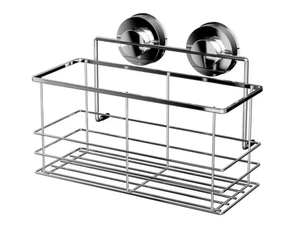 ПОЛКА ДЛЯ ВАННОЙ металлическая на присосках 25,5*11,3*20,8 см (арт. 12010300, код 120195)