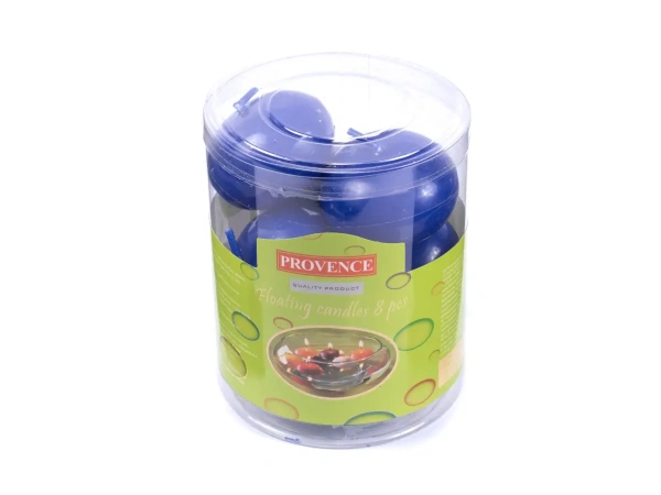 НАБОР СВЕЧЕЙ декоративных плавающих Синих 4,3 см 8 шт. (арт. 560115/66)