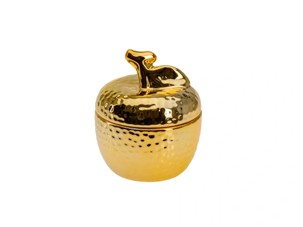 ШКАТУЛКА керамическая "Золотое яблочко" 8,5*7*7 см (арт. 27805928, код 293285)
