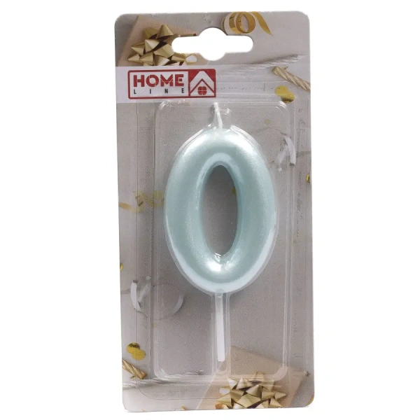 СВЕЧА для торта "Цифра 0" 4*6 см (арт. DY0016-5/0, код 225675)