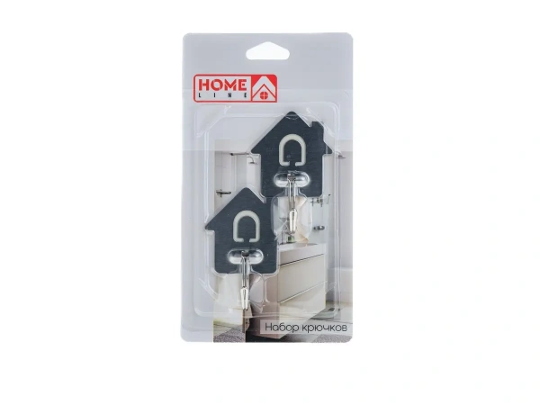 НАБОР КРЮЧКОВ металлических на скотче 2 шт. 4,7*7,1 см (арт. ML-87034, код 264834)