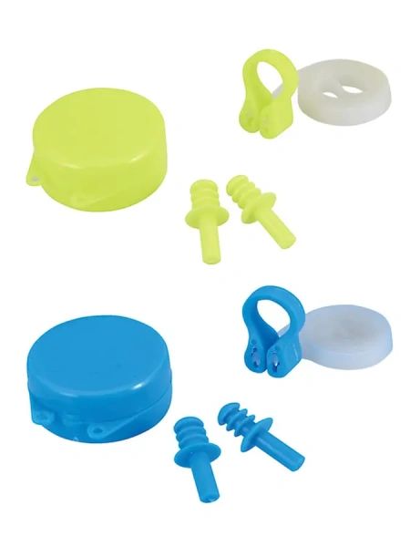 НАБОР ДЛЯ ПЛАВАНИЯ пластмассовый детский 3 пр.: зажим для носа, беруши (арт. 26028, код 944006)