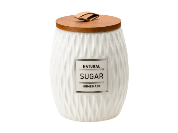 БАНКА ДЛЯ СЫПУЧИХ ПРОДУКТОВ керамическая "Sugar" 700 мл/11*11*13 см (арт. QC25A144S, код 293018)