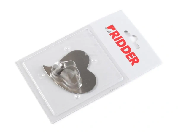 КРЮЧОК НАСТЕННЫЙ металлический на скотче ''Сердце'' 5,9*6,1*2,5 см (арт. 13181100, код 113746)