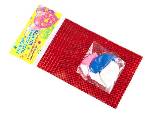 НАБОР ВОЗДУШНЫХ ШАРИКОВ латексных 3 шт. + наклейки (арт. 10814698)