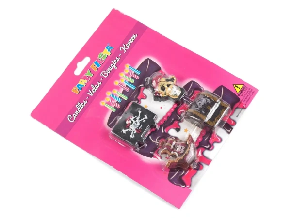 НАБОР СВЕЧЕЙ декоративных ''Пираты'' 4 шт. 4*4,5 см (арт. SD-005, код 089208)