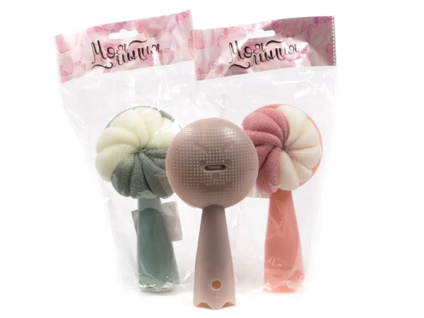 МОЧАЛКА полиэтиленовая с пластмассовой ручкой 9*18 см (арт. 512-047, код 240746)