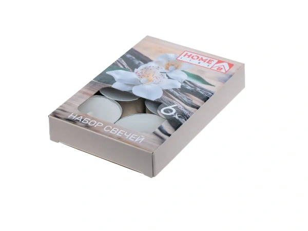 НАБОР СВЕЧЕЙ ароматизированных в металлической гильзе "Ваниль" 3,8*1,6 см 6 шт. (арт. BB101987, код 266517)