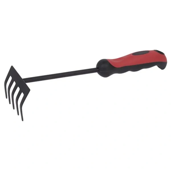 ГРАБЛИ металлические с пластмассовой ручкой 34 см (арт. KRTGR7004, код 070082)