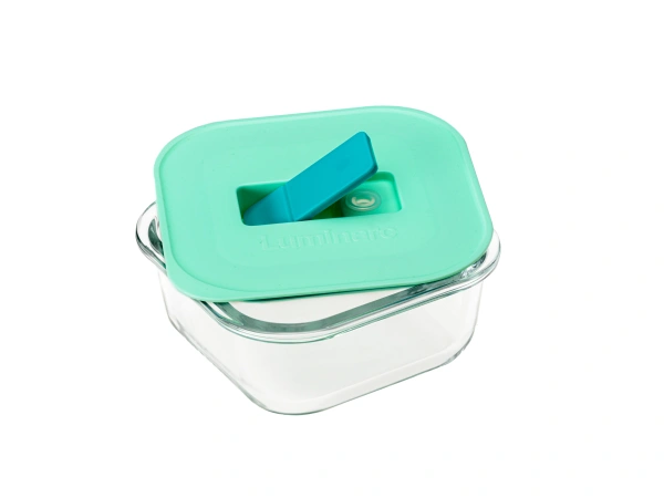 КОНТЕЙНЕР стеклянный "Pure box" 530 мл квадратный с пластмассовой крышкой (арт. X1547, код 295906)