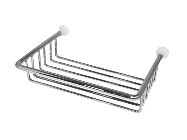 ПОДСТАВКА ДЛЯ МЫЛА металлическая для углового поручня 14,5*11*3,5 см (арт. A0360000, код 103204)