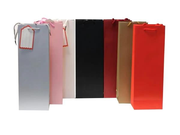 ПАКЕТ ПОДАРОЧНЫЙ ДЛЯ БУТЫЛКИ бумажный 12,5*36*8,5 см (арт. PK23601, код 261246)