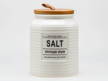 БАНКА ДЛЯ СЫПУЧИХ ПРОДУКТОВ керамическая "Salt" 850 мл/10,7*10,7*14 см (арт. QC25A161SA, код 292783)