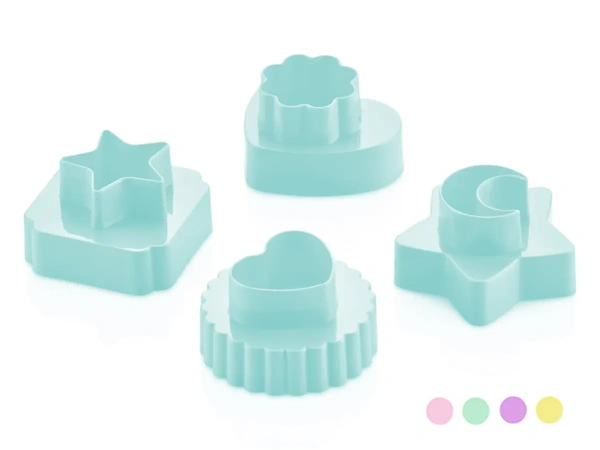 НАБОР ФОРМ ДЛЯ ВЫРЕЗАНИЯ ТЕСТА пластмассовых 4 шт. 5,5 см (арт. PD-3320, код 733205)