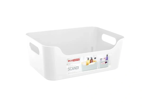 КОРЗИНА пластмассовая "Scandi" белая 17*12*7,5 см/1,2 л (арт. 433222516, код 407925)