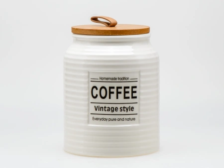 БАНКА ДЛЯ СЫПУЧИХ ПРОДУКТОВ керамическая "Coffee" 850 мл/10,7*10,7*14 см (арт. QC25A161C, код 292806)