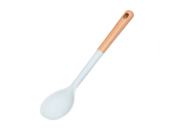 ЛОЖКА КУХОННАЯ силиконовая с деревянной ручкой 31 см (арт. 991932, код 271450)