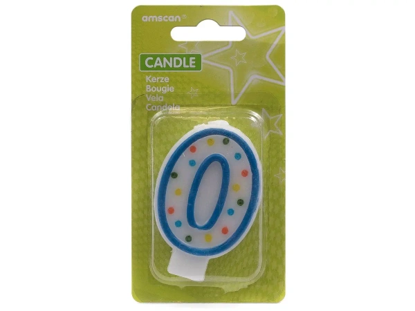 СВЕЧА для торта "Цифра 0" 7,6 см (арт. INT176000, код 234011)