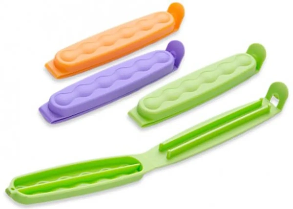 НАБОР ПРИЩЕПОК ДЛЯ ПАКЕТОВ пластмассовых "Клипер" 10 шт. 9 см (арт. С54, код 787174)