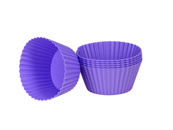 НАБОР ФОРМ ДЛЯ ВЫПЕКАНИЯ КЕКСОВ силиконовых 6 шт. 7*3,2 см (арт. HEBAWT25001, код 291823)