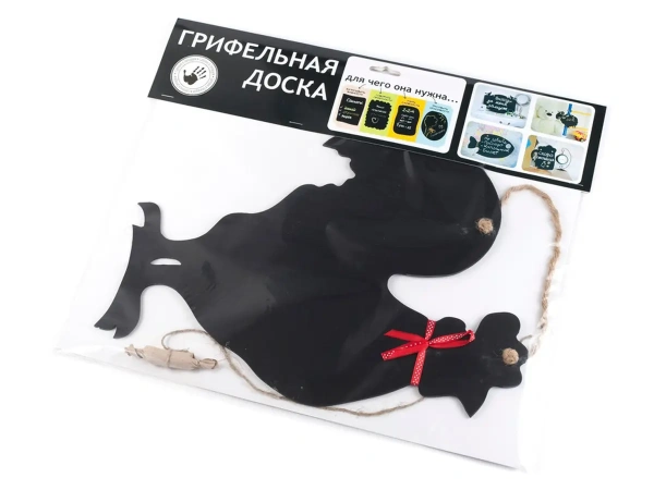 ДОСКА ГРИФЕЛЬНАЯ декоративная "Петух" 14*41 см (арт. BB101495, код 135257)