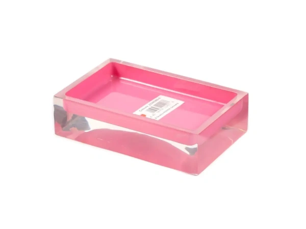 ПОДСТАВКА ДЛЯ МЫЛА полирезин ''Colours Pink'' 11*7*3 см (арт. 22280302, код 224176)
