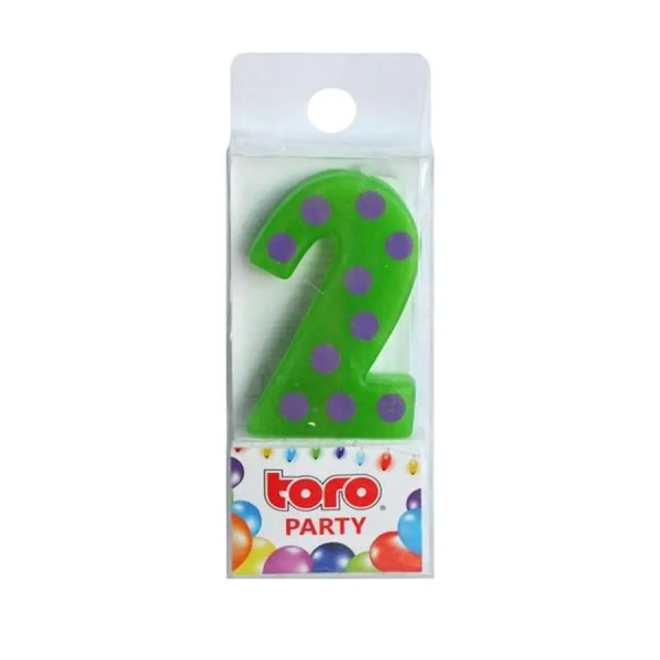 СВЕЧА для торта "Цифра 2" 3*4,5 см (арт. 263834, код 077206)