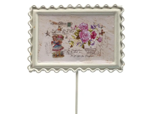 УКРАШЕНИЕ ДЛЯ ЦВЕТОЧНОГО ГОРШКА металлическое 10,5*7,5*21,5 см (арт. 7550611, код 969261)