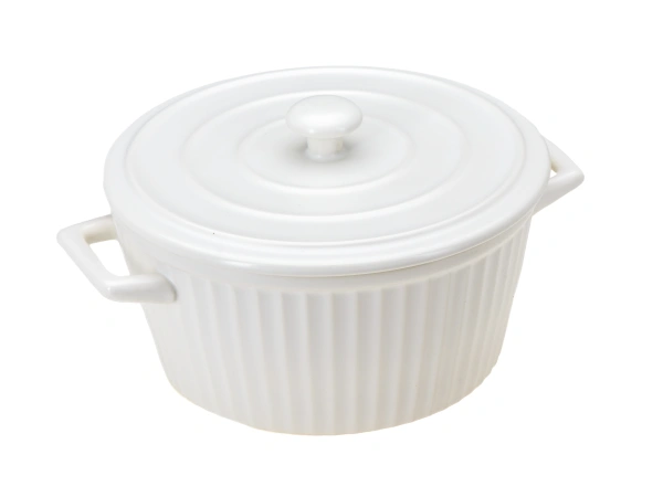 ФОРМА ДЛЯ ЗАПЕКАНИЯ керамическая с крышкой и ручками 21*17*8,5 см (арт. Z11137-M.white, код 294176)