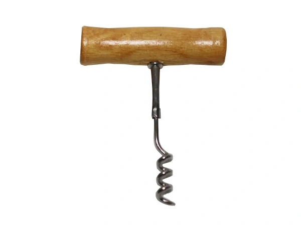 ШТОПОР металлический с деревянной ручкой 7,5*9*1,5 см (арт.9902578, код 071507)