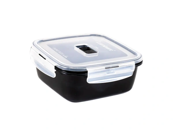 КОНТЕЙНЕР стеклянный "Black Box" 1,2 л квадратный с пластмассовой крышкой (арт. V1475, код 264339)