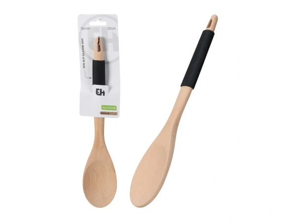 ЛОЖКА КУХОННАЯ деревянная (бук) 32 см (код 541916)