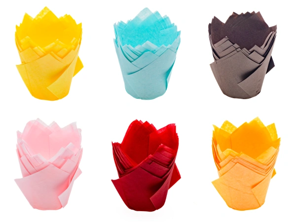 НАБОР ФОРМ ДЛЯ ВЫПЕКАНИЯ КЕКСОВ бумажных 12 шт. 5*8 см (арт. BK24002, код 285600)