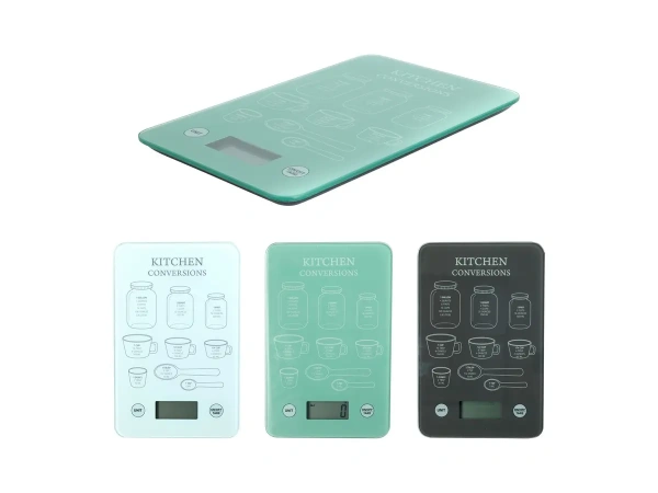 ВЕСЫ КУХОННЫЕ ЭЛЕКТРОННЫЕ стеклянные 15*23 см (код 612203) (работают от батареек)