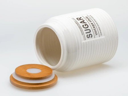 БАНКА ДЛЯ СЫПУЧИХ ПРОДУКТОВ керамическая "Sugar" 850 мл/10,7*10,7*14 см (арт. QC25A161S, код 292776)