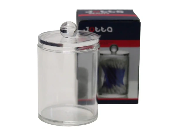 ПОДСТАВКА ДЛЯ ВАТНЫХ ПАЛОЧЕК пластмассовая "Beauty" с крышкой 7*8,5 см (арт. 8383076, код 830760)