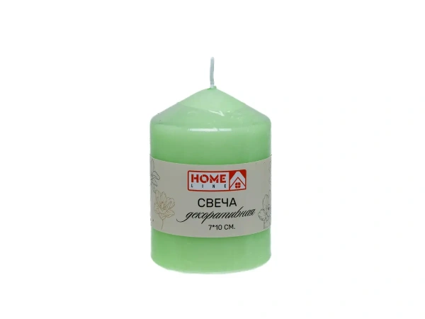 СВЕЧА декоративная салатовая 7*10 см (арт. BB102008, код 266722)