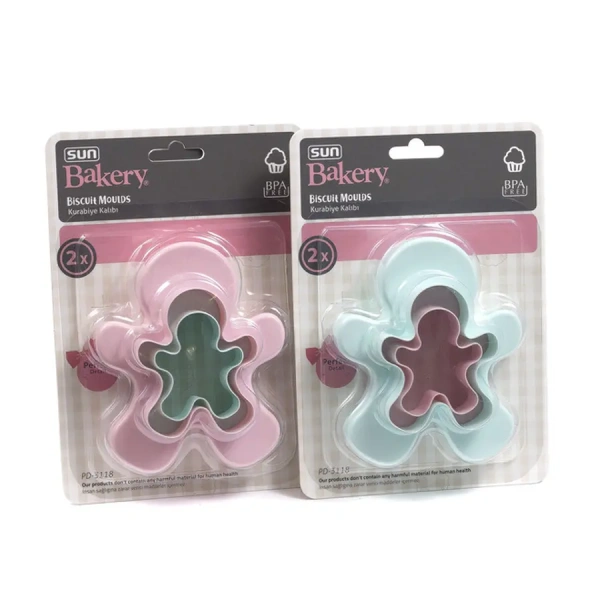 НАБОР ФОРМ ДЛЯ ВЫРЕЗАНИЯ ТЕСТА пластмассовых двойных 2 шт. 6/8/10/13 см (арт. PD-3118, код 731188)