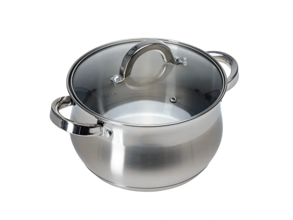 КАСТРЮЛЯ из нержавеющей стали со стеклянной крышкой 3,9 л (арт. BB102438, код 287246)