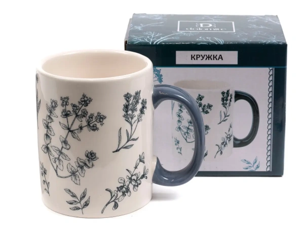 КРУЖКА керамическая "Herbal Grey" 300 мл (арт. L2520921, код 227013)