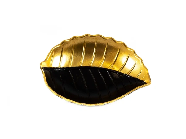 БЛЮДО деревянное декоративное "Золотой лист" 23*17*4,5 см (арт. 28329022, код 261659)