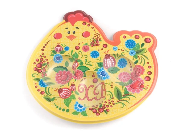 ПОДСТАВКА ДЛЯ ЯИЦ пластмассовая на 3 шт. ''Курочка'' 18*8,2 см (арт. 11128128, код 530882)