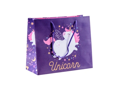 ПАКЕТ ДЛЯ ПОДАРКА бумажный ламинированный "Unicorn" 27*23*11,5 см (арт. 4783340, код 833408)