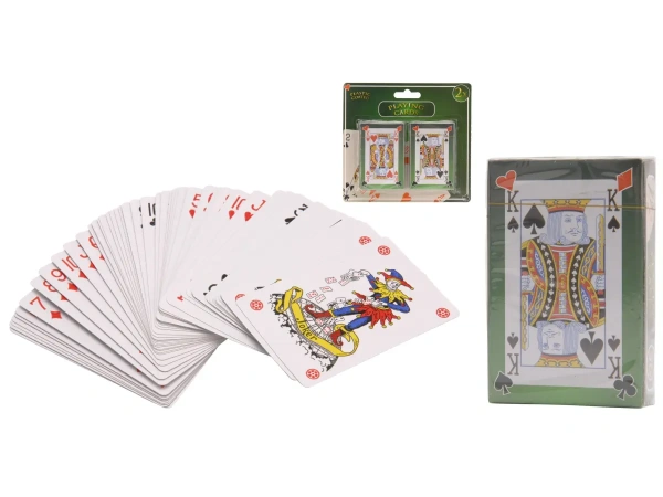 НАБОР КАРТ ИГРАЛЬНЫХ с пластиковым покрытием 2 колоды по 54 карты (код 675089)