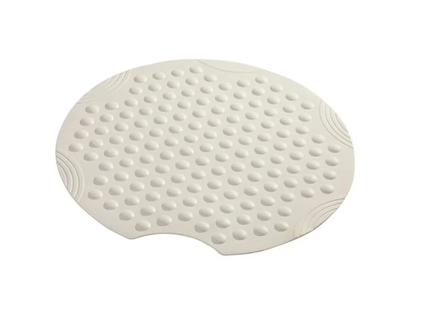 КОВРИК ДЛЯ ВАННОЙ АНТИСКОЛЬЗЯЩИЙ резиновый "Tecno Ice" серебряный 55 см (арт. 68827, код 148335)