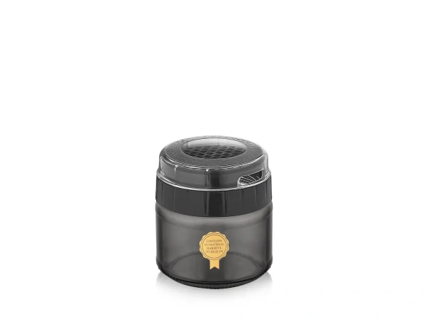 ТЕРКА металлическая "Black Pearl" со стеклянным контейнером 300 мл/9,5 см (арт. C-00507, код 045071)