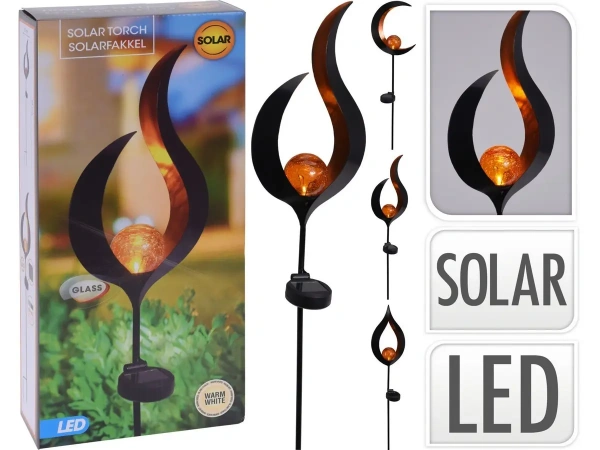 УКРАШЕНИЕ металлическое с лампой на солнечной батарее 20*93 см (код 347238)