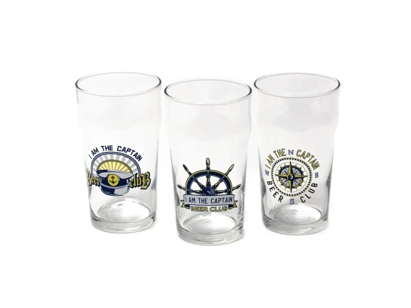 СТАКАН ДЛЯ ПИВА стеклянный "Пейл-эль. Капитан" 570 мл/15 см (арт. O0298, код 051250)